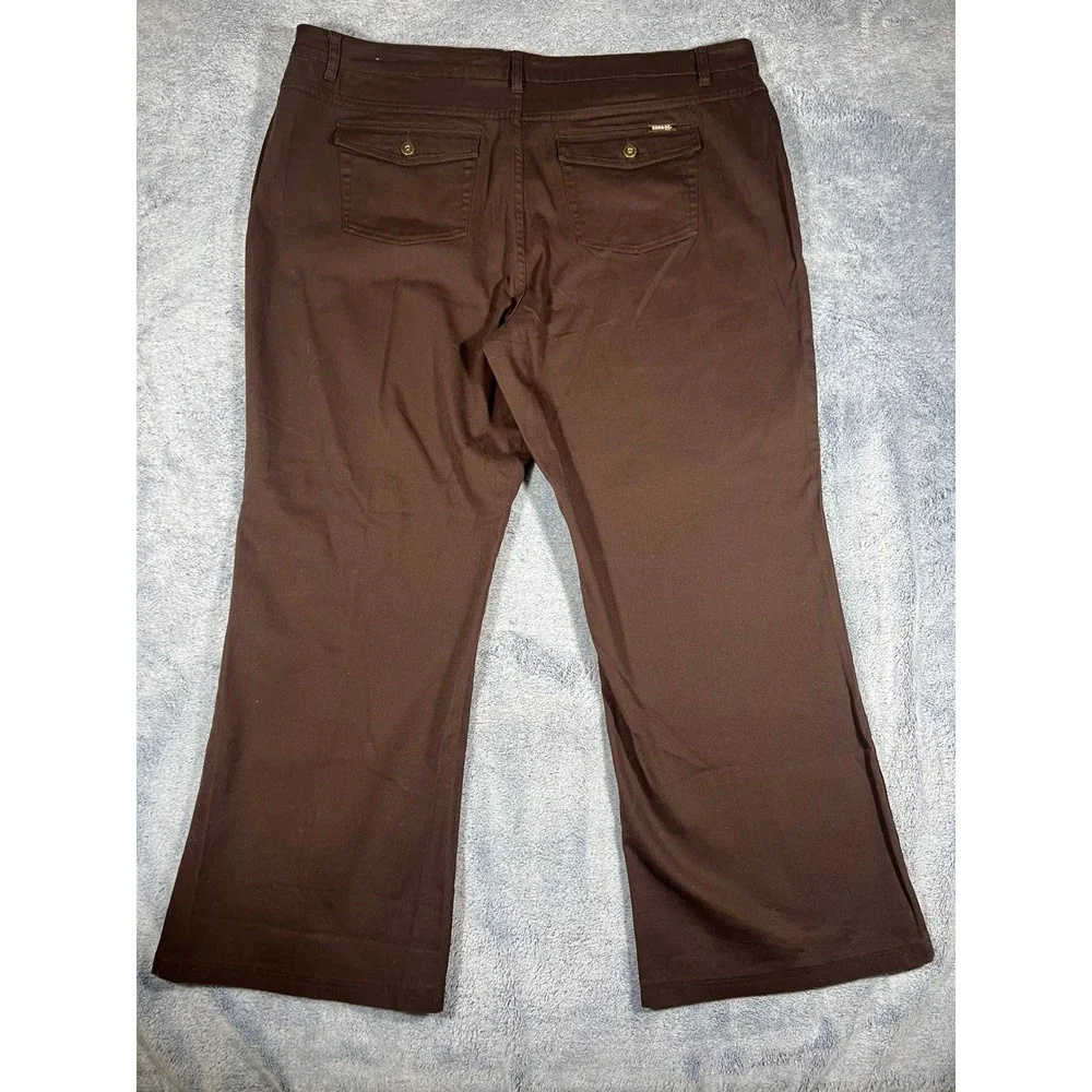 Zana-Di Jeans Brown Wide‎ Leg Trousers High Rise Stretch Jeans Size 26